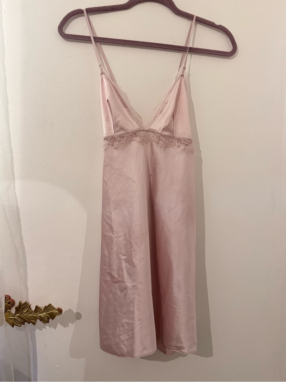 Victoria's Secret Dusty Pink Lace-Trim Slip